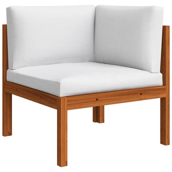 vidaXL Garden Lounge Set Cream, Warm brown Solid Acacia wood Medium