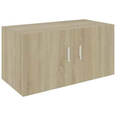 vidaXL Wall Mounted Cabinet Sonoma Oak 31.5"x15.4"x15.7" Engineered Wood