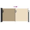 vidaXL Retractable Side Awning Beige
