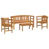 vidaXL Garden Rose Lounge Set 4 pcs Natural Solid Acacia Wood