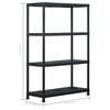 vidaXL Storage Shelf Racks 2 pcs Black 485 lb 35.4"x15.7"x54.3" Plastic