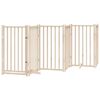 vidaXL Dog Gate Set of 6 Solid fir wood Foldable Dog Gate Rectangular