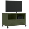 vidaXL TV Cabinet Olive Green Cold-rolled steel Medium TV Cabinet