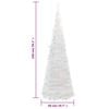 vidaXL Artificial Christmas Tree White PVC and metal Collapsible