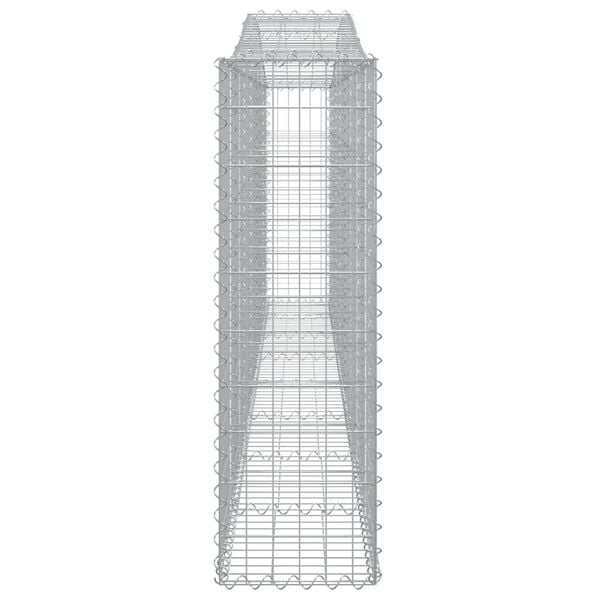 vidaXL Gabion Basket Silver Galvanized Iron 157.5 x 11.8 x 39.4 in