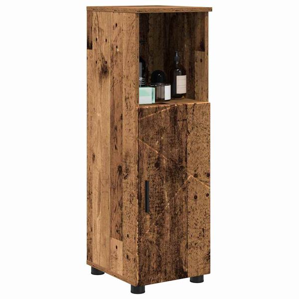 vidaXL Bathroom Cabinet with Storage Old Wood 11.81 x 13.78 x 37.40 in