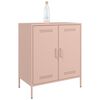 vidaXL Sideboard Pink Steel Medium Sideboard Rectangular Industrial