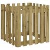 vidaXL Garden Planter Brown Treated solid pine wood 23.6 x 23.6 x 23.6 in