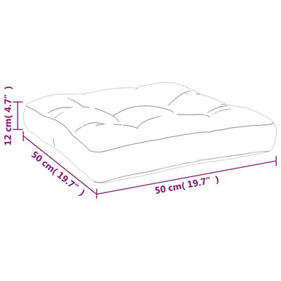vidaXL Pallet Cushion Taupe 19.7"x19.7"x4.7" Fabric