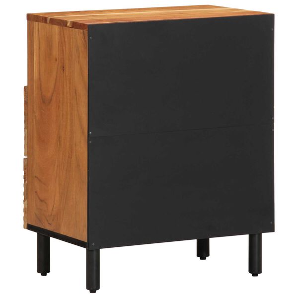 vidaXL Bedside Cabinet with Drawer Brown 19.69 x 12.99 x 24.41 in