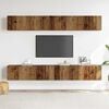 vidaXL 4 Piece Wall-mounted TV Cabinet Set Old Wood 100x30x30 cm