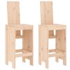 vidaXL Garden Bar Set Natural Wood Solid pine wood Medium Footrest