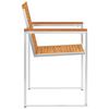 vidaXL Patio Chairs 8 pcs Solid Acacia Wood and Stainless Steel