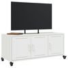vidaXL TV Cabinet White Cold-rolled Steel Medium TV Cabinet