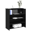vidaXL Reception Desk Black Oak Engineered wood Standard Reception Desk