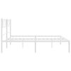 vidaXL Metal Bed Frame White Powder-coated Steel 72.0 x 83.9 in