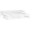 vidaXL Pull-out Day Bed without Mattress White 0.8x(80x200)"