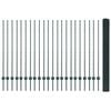 vidaXL Fence with Post Green 4.59 x 164.04 ft Steel and PVC