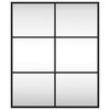 vidaXL Wall Mirror Black Glass and Powder-Coated Iron 19.7x23.6 in Tough