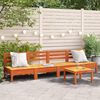 vidaXL Garden Sofa Set of 4 Wax brown Solid pine wood Standard Modular