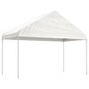 vidaXL Gazebo With Roof White Polyethylene, Steel Extra Large
