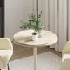 vidaXL Table Top Cream Marble Ø19.7 x 1.0 in Table Top Round