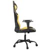 vidaXL Gaming Chair Black and Gold Faux Leather, Metal, Plywood Large