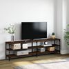vidaXL TV Cabinet Brown Oak Engineered wood, metal Large TV Cabinet