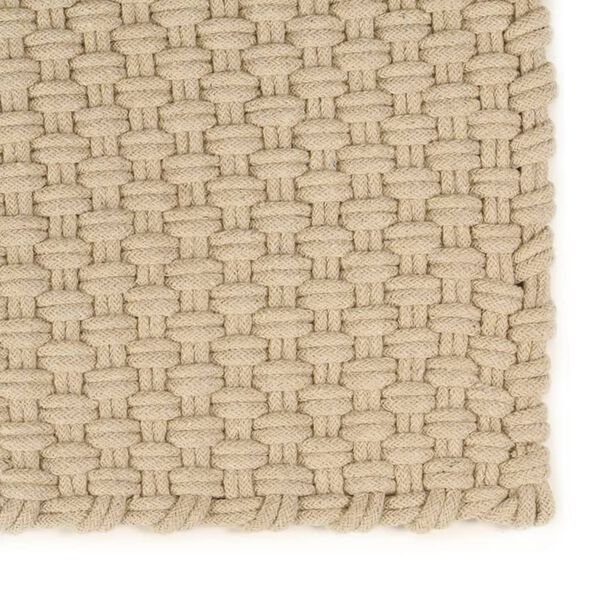 vidaXL Rug Natural Cotton 63.0 x 90.6 in Pattern Area Rug