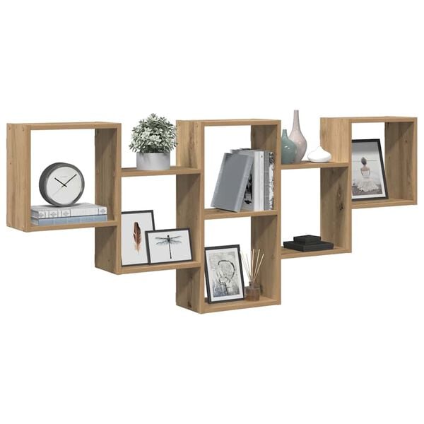 vidaXL Wall Shelf Artisian Oak 62.6x7.1x26.0" Engineered Wood