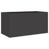 vidaXL Planter Black Cold-rolled steel Medium Durable Planter