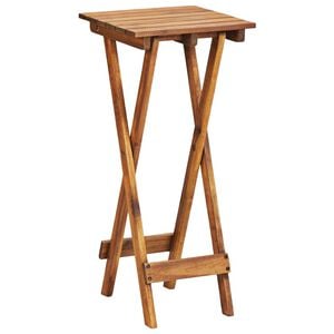 vidaXL Plant Stand Brown Solid Acacia Wood 11.8x11.8x26.4 in Foldable