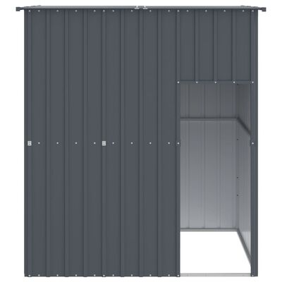 vidaXL Dog House with Roof Anthracite 65"x60.2"x71.3" Galvanized Steel