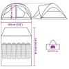 vidaXL Family Tent Tunnel 6-Person Grey and Orange Waterproof
