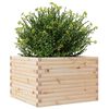 vidaXL Garden Planter Natural Wood Solid Pine Wood 27.6 x 27.6 x 18.1 in
