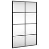 vidaXL Wall Mirror Black Glass, Powder-coated iron 19.7 x 31.5 in