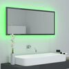 vidaXL Mirror High gloss grey Engineered wood, acrylic