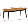 vidaXL Coffee Table Solid Mango Wood with 5% White Wash and Powder-Coated Iron