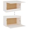vidaXL TV Cabinet Set of 4 White Solid Pine Wood Small TV Cabinet