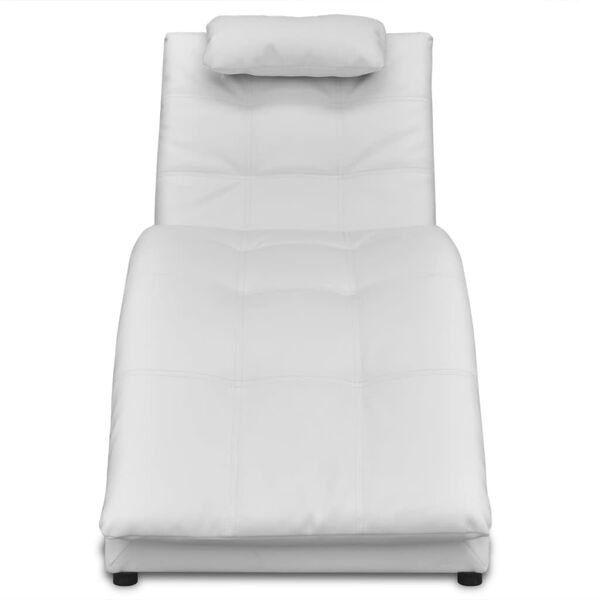 vidaXL Lounge White Synthetic leather 59.1 x 21.7 x 28.3 in Durable