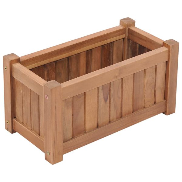 vidaXL Raised Bed Teak Solid Teak Wood 19.7x9.8x9.8 in Durable Planter