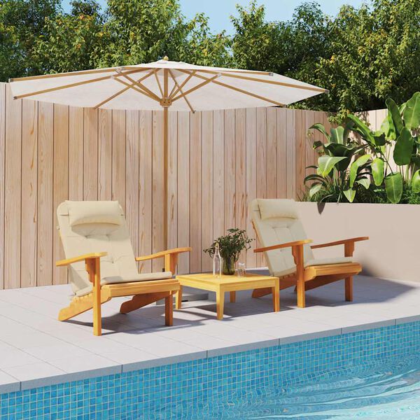 vidaXL Adirondack Chair Cushion Set of 2 Beige