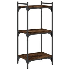 vidaXL Bookcase Smoked Oak Engineered wood Standard Adjustable Feet