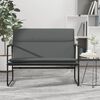 vidaXL Bench Dark Grey Fabric Rectangular Modern Loveseat
