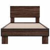 vidaXL Bed Frame Brown Oak Engineered wood Single Modern Bed Frame
