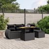vidaXL Garden Sofa Set Black