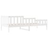 vidaXL Day Bed White Solid pine wood Twin Day Bed Rectangular Modern