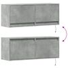 vidaXL TV Wall Cabinet Concrete Grey Engineered Wood Medium