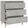 vidaXL Sideboard Concrete grey Engineered wood, solid eucalyptus wood