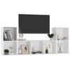 vidaXL 3 Piece TV Stand Set White Engineered Wood